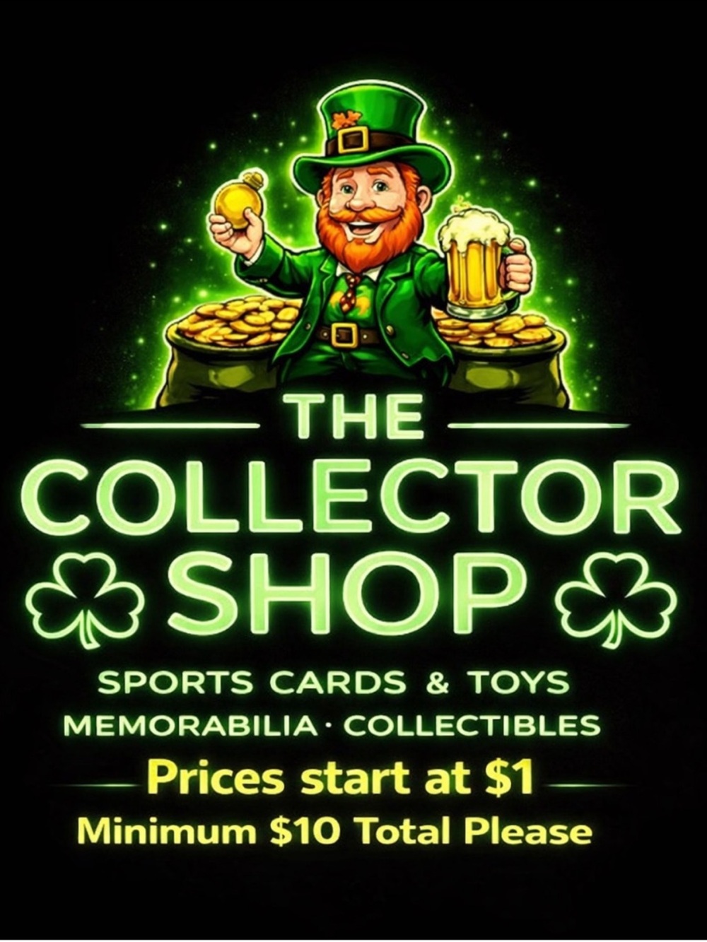 IRISH ☘️ LEPRECHAUN Collector Store Sports and Toys Since 1988 - LOWEST PRICES